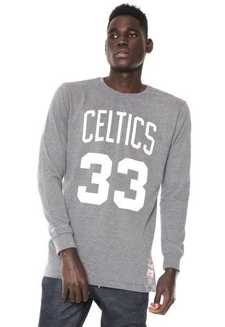 Camiseta Mitchell & Ness Celtics Cinza