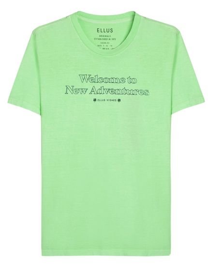 Camiseta Ellus Masculina Washed New Adventures Verde Claro - Marca Ellus