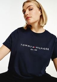 Polera Tommy Hilfiger Curve Azul - Calce Holgado