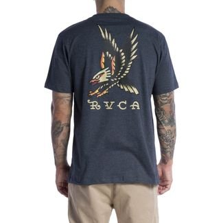 Camiseta RVCA Bert Eagle SM24 Masculina Cinza Escuro Mescla