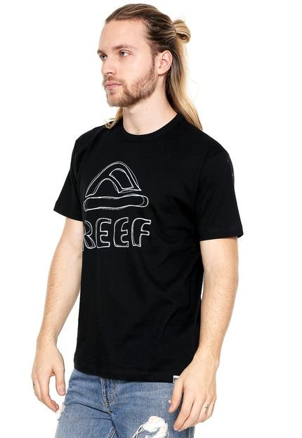 Camiseta Reef Logo Draw Preta - Marca Reef