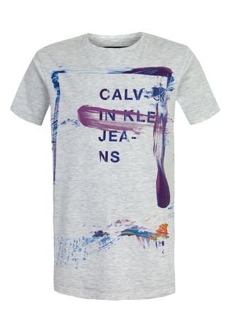 Camiseta Calvin Klein Kids Cinza