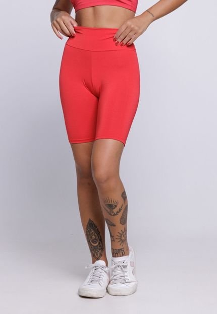 Bermudinha Vekyo Legging Fitness Vermelho - Marca VEKYO