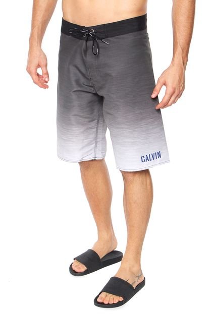 Bermuda Água Calvin Klein Jeans Estampada Cinza - Marca Calvin Klein Underwear