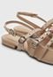 Sapatilha Slingback Via Marte Tachas Bege - Marca Via Marte