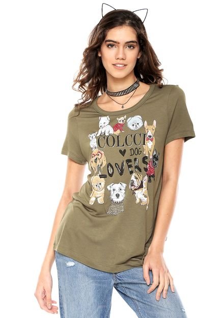Camiseta Colcci Dog Lovers Verde - Marca Colcci