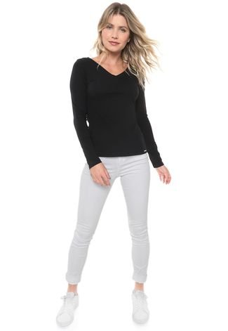 Blusa Cativa Lisa Preta