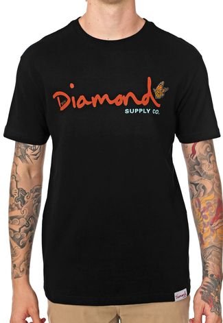 Camiseta Diamond Supply Co Paradise Preta