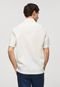 Camisa de Linho Mango Reta Pocket Off-White - Marca Mango