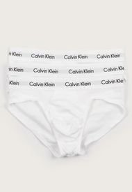 Pack 3 Calzoncillos Calvin Klein Hip Brief Blanco