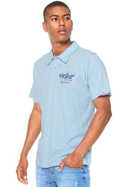 Camisa Polo Fatal Estampada Azul Claro - Marca Fatal Surf