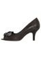 Peep Toe Piccadilly Flores 3D Preto - Marca Piccadilly