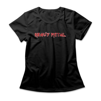 Camiseta Feminina Heavy Metal - Preto - Marca Studio Geek 