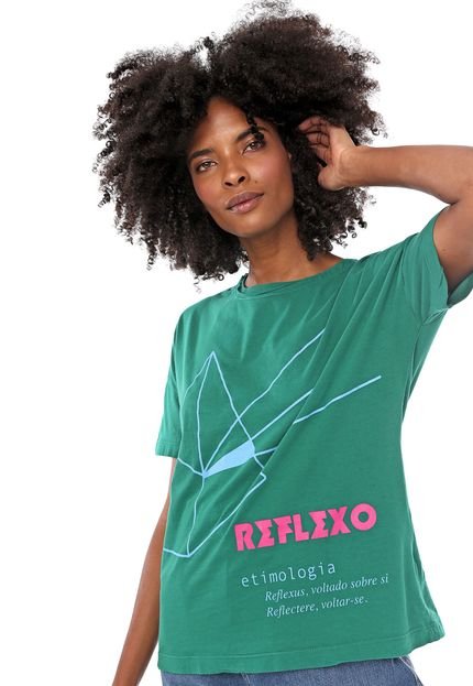 Camiseta Cantão Etimologia Reflexo Verde - Marca Cantão
