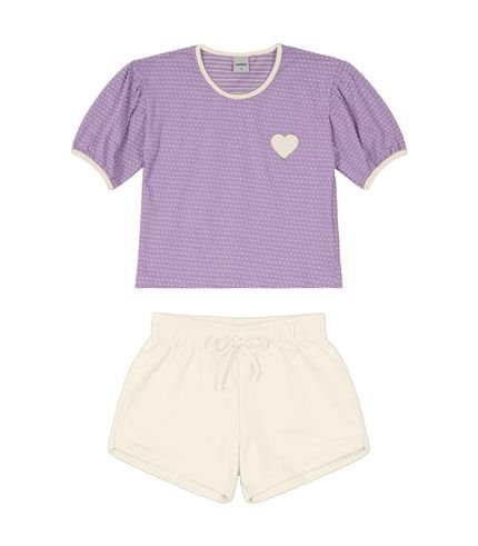 Conjunto Blusa Com Shorts Rovitex Kids Roxo - Marca Rovitex Kids