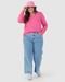 Suéter Básico Feminino Plus Size Gola V Em Tricô - Marca MALWEE PLUS