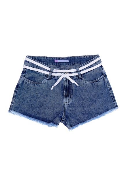 Shorts Jeans Juvenil Menina Confort Azul - Marca Crawling
