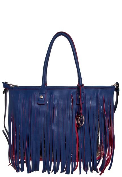 Bolsa Isabella Piu Franjas Azul - Marca Isabella Piu