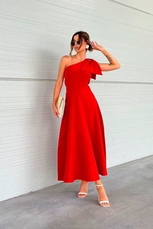 Vestido Vanibele Midi Vermelho