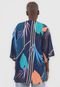 Kimono Mercatto Estampado Azul-Marinho - Marca Mercatto