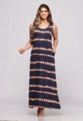 Vestido com Fendas Laterais B’Bonnie Catarina Tie Dye Azul - Marca B'Bonnie