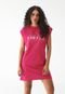 Vestido Colcci Curto Logo Rosa - Marca Colcci