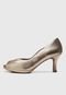 Peep Toe Usaflex Metalizado Dourado - Marca Usaflex