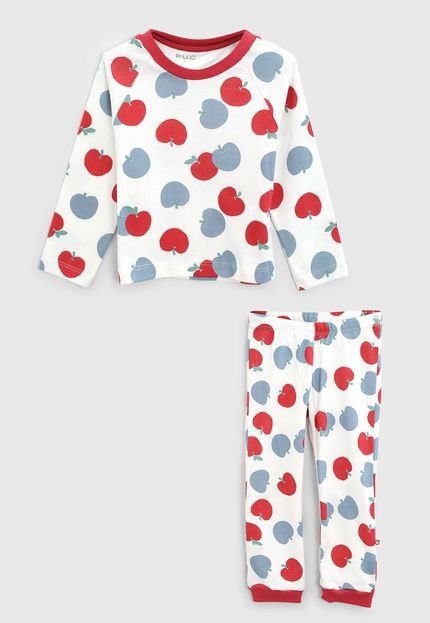 Pijama PUC Longo Infantil Full Print Off-White - Marca PUC