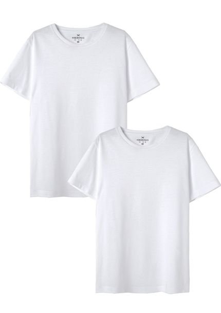Kit Com 2 Camisetas Básica Infantil Unissex Manga Curta Slim - Marca Hering
