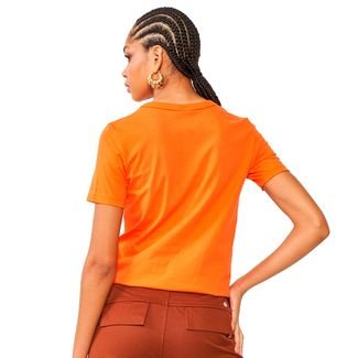 Camiseta Colcci Flourish OU24 Laranja Saoko Feminino