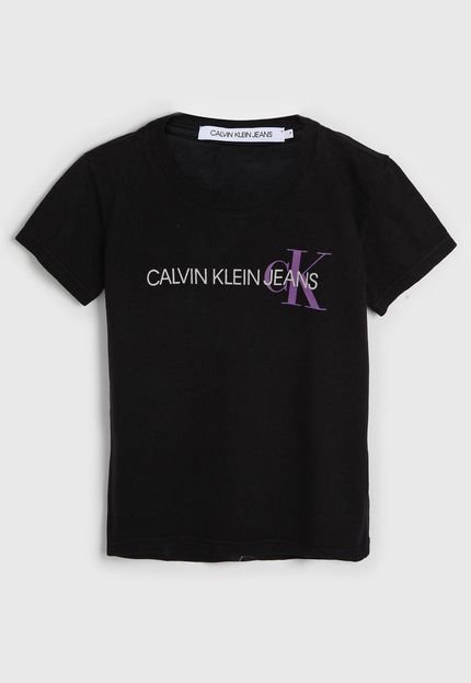 Blusa Calvin Klein Kids Infantil Logo Preta - Marca Calvin Klein Kids
