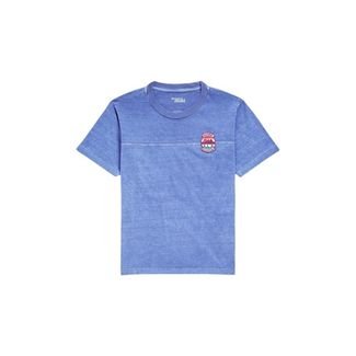Camiseta Recortes Estonado E Patch Reserva Mini Azul