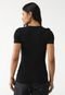 Camiseta Colcci Ajustada Logo Preta - Marca Colcci