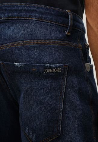 Bermuda Jeans John John Reta Estonada Azul-Marinho