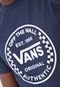 Camiseta Vans Authentic Checker Ss Azul-Marinho - Marca Vans