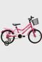 Bicicleta infantil Aro 16 Bliss Rosa com cestão Athor Bikes - Marca Athor Bikes
