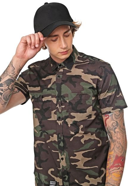 Camisa Grizzly Reta Infatary Verde - Marca Grizzly