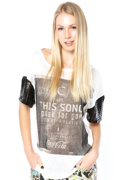 Camiseta Coca-Cola Clothing Japonesa This Song Branca - Marca Coca-Cola Jeans