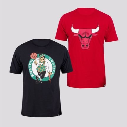 Kit de 2 Camisetas NBA Celtics e Bulls - Marca NBA