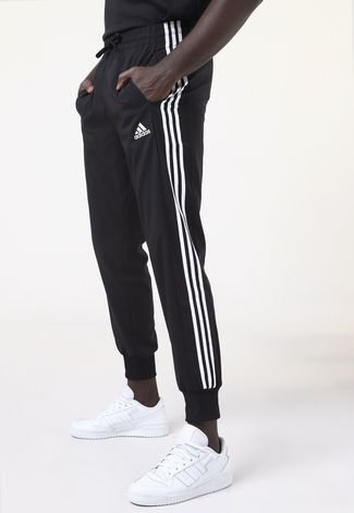 Calça adidas Sportswear Jogger Aeroready Essentials Tapered Cuff Woven 3-Stripes Preta