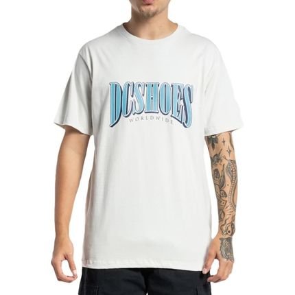 Camiseta DC Shoes Tall Stack WT23 Masculina Off White - Marca DC Shoes