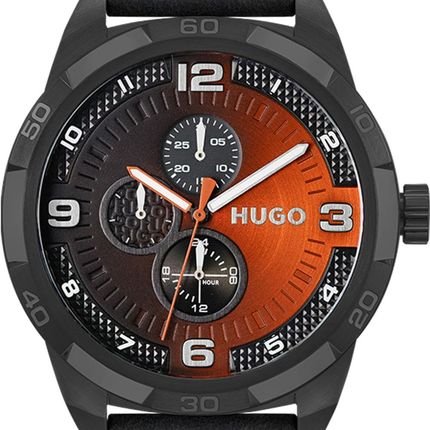 Relógio Hugo Grip Masculino Couro Preto - Marca Hugo Boss