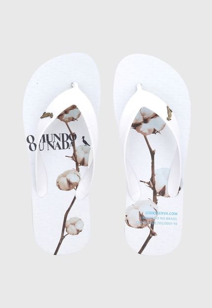 Chinelo Reserva Estampado Branco - Marca Reserva