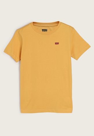 Camiseta Infantil Levis Logo Amarela