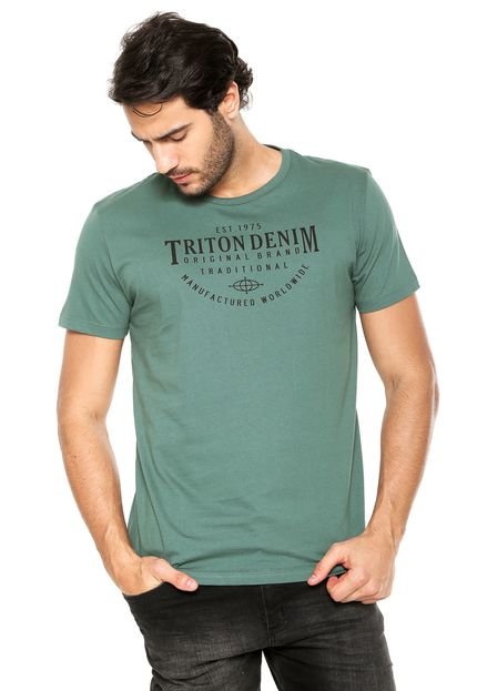 Camiseta Triton Estampa Verde - Marca Triton