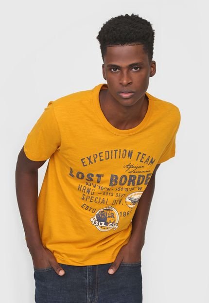 Camiseta Hering Lettering Amarela - Marca Hering