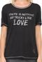 Blusa Ellus Tricky Love Preta - Marca Ellus