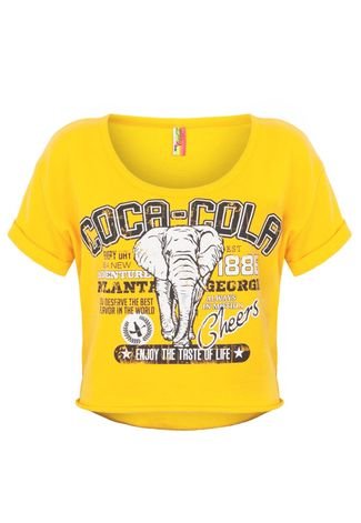 Blusa Coca-Cola Clothing Japonesa Elephant Amarela