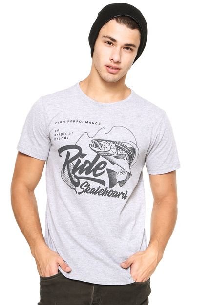 Camiseta Ride Skateboard 35330RC Cinza - Marca Ride Skateboard