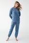 Pijama Malwee Fleece Texturizado Azul - Marca Malwee